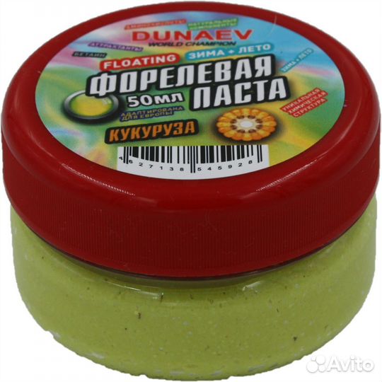 Паста Dunaev 50мл Форель Кукуруза Лайм