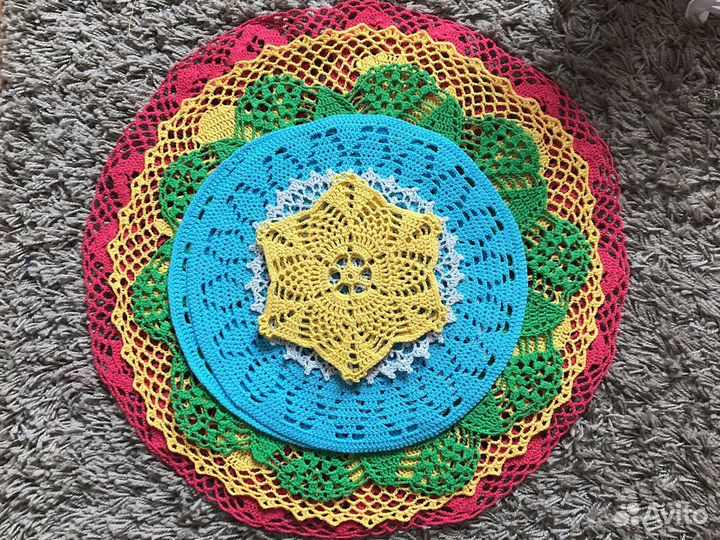 Салфетка Пасхальная. Вязаная крючком салфетка