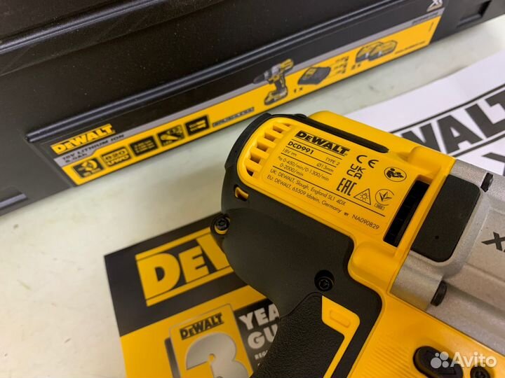 Дрель-шуруповерт dewalt DCD991P2 (18в) акб 2*5ач