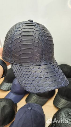 Мужская кепка из натуральной кожи питона