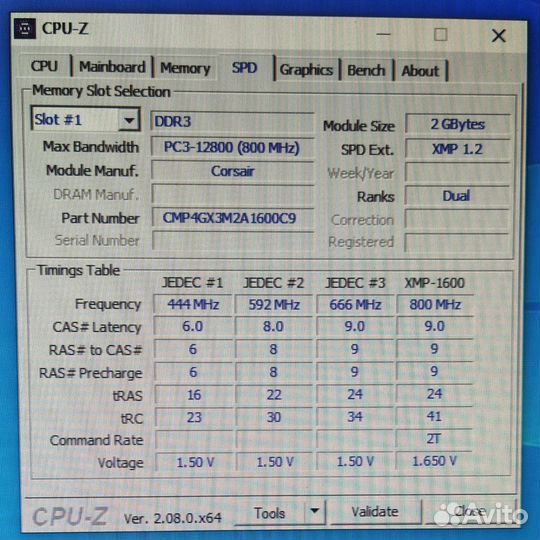 Оперативная память ddr3 1600 4gb 2Гб х2