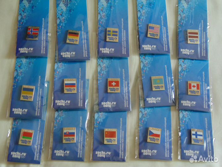 Набор значков Олимпиада Сочи 2014