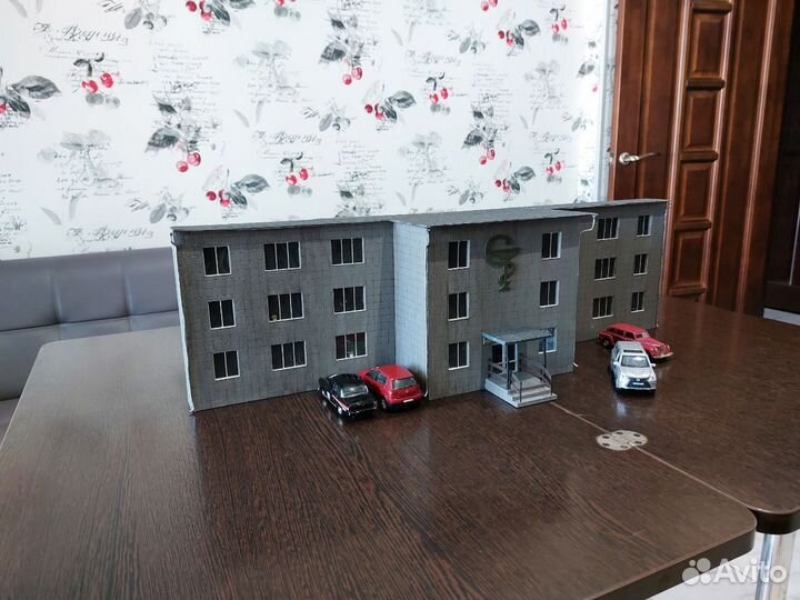 Модели 1:43, макет городской поликлиники 1:43