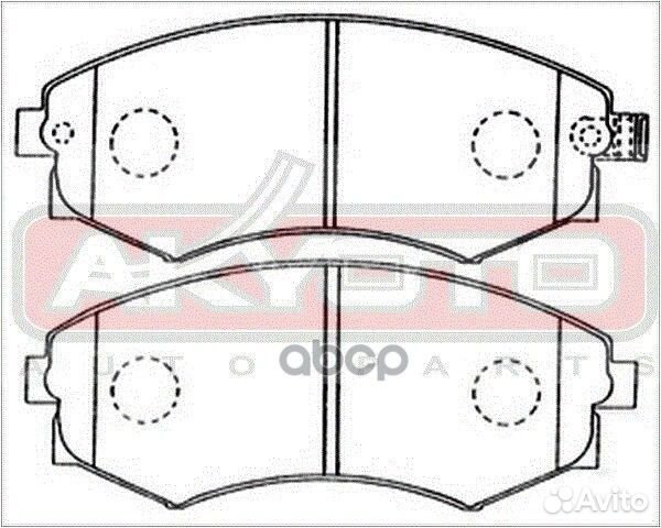 Колодки тормозные дисковые перед AKD2245 akyoto