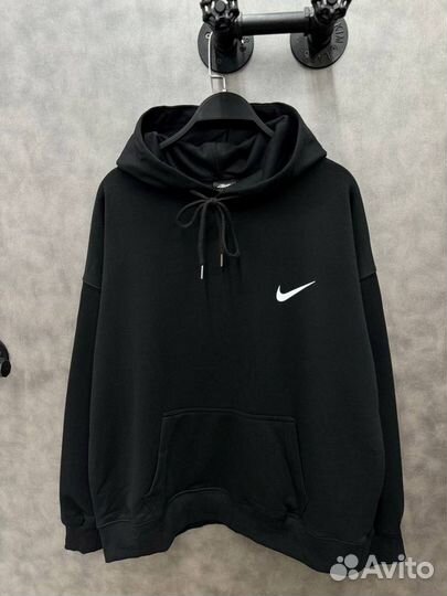 Худи оверсайз Nike x Stussy черное 2024