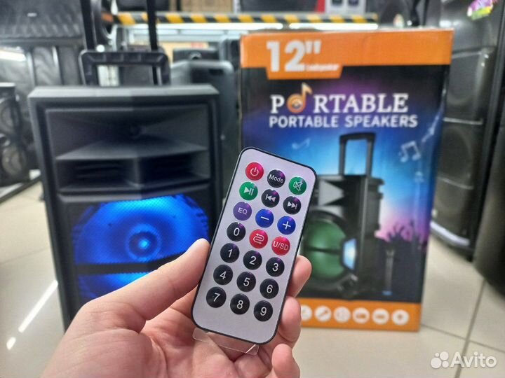 Большая мощная блютуз колонка 60 см