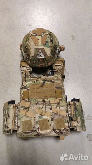 Бронежилет плитник с плитами бр5 и шлемом