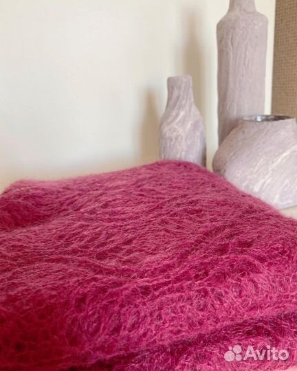 Палантин из итальянского кид мохера ручная работа