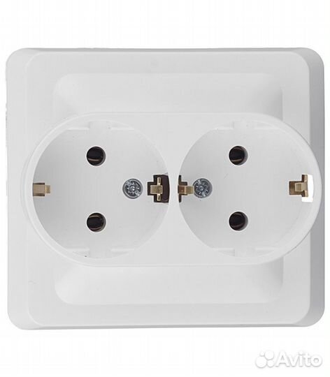 Розетка с рамкой PC16-007B двойная скрытая установ