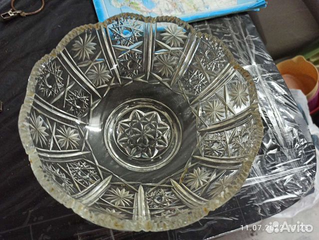 Ваза для фруктов хрусталь СССР