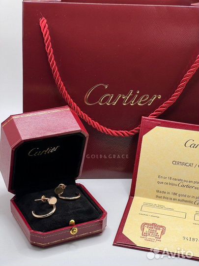 Серьги cartier гвоздь juste un clou