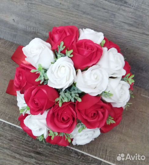 Букет невесты Свадебный дублер из мыла розы