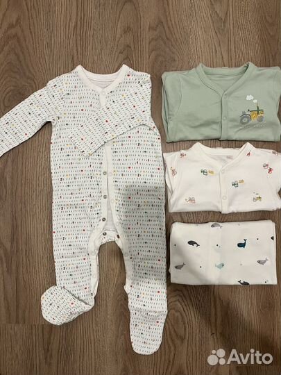 Боди и слипы пакетом mothercare 80