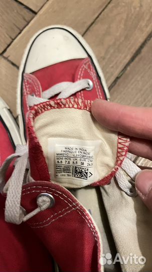 Кеды converse черные 37.5. красные -38. размер ори