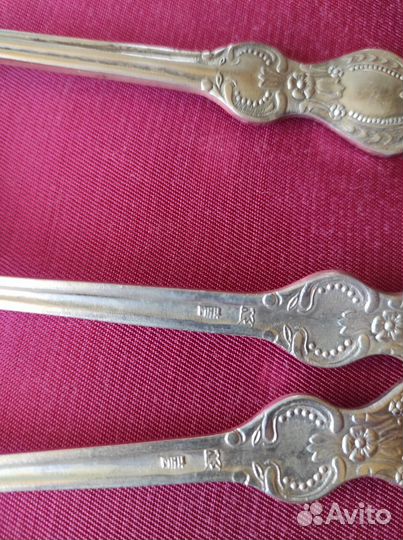 Комплект столовых ложек 6 штук мельхиор. В коробке