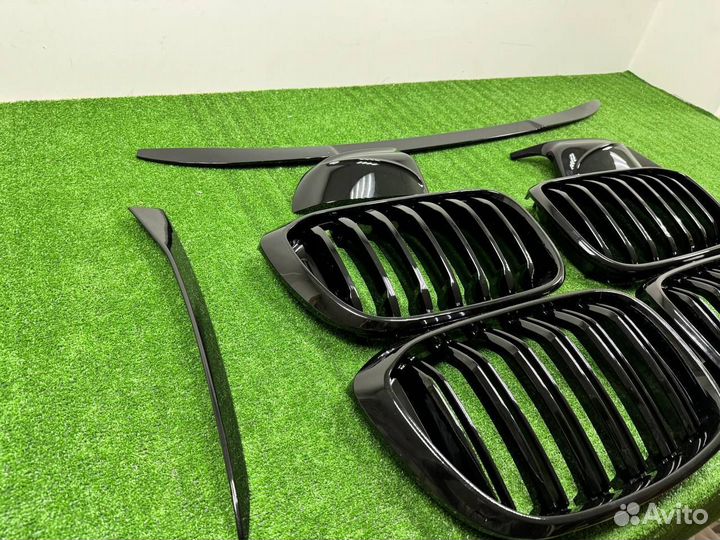 Спойлер ноздри зеркала До рест Глянец BMW X4 G02
