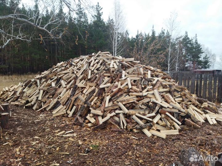 Дрова осина колотые сухие, сосна не колотая сухая