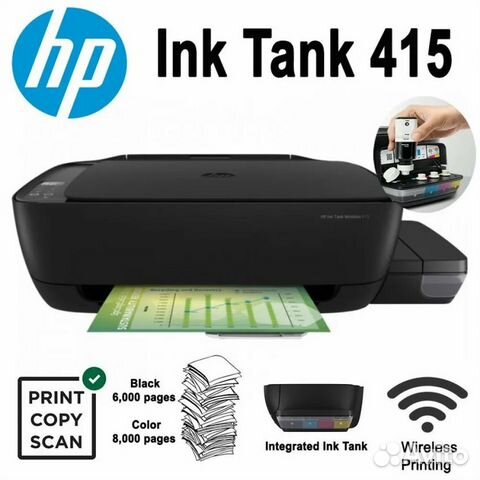 Принтер hp ink tank wireless 415