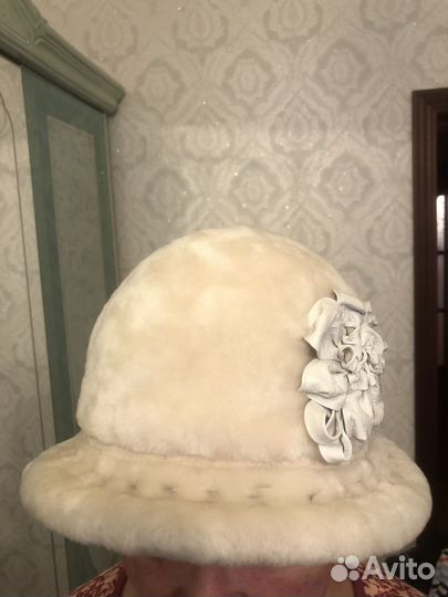 Шляпа из мутона новая