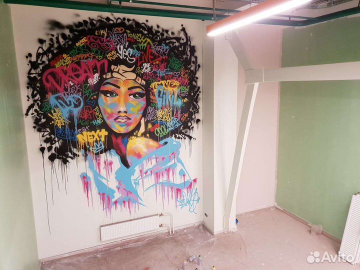 Граффити оформление Роспись стен Дизайн помещений