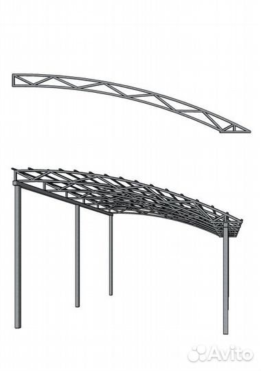 Фермы для навеса/ металлические