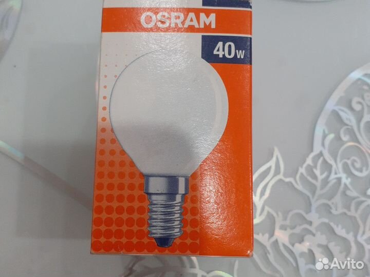 Лампа накаливания шарик e14 40w 230v Osram