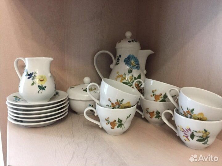 Kahla-Фарфор ГДР. Сервиз кофейный Винтаж