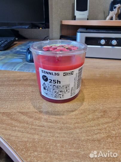 Свеча в стакане, икеа