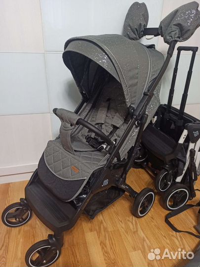 Коляска Babalo classic 2022 снег ч/р, б/р новинка