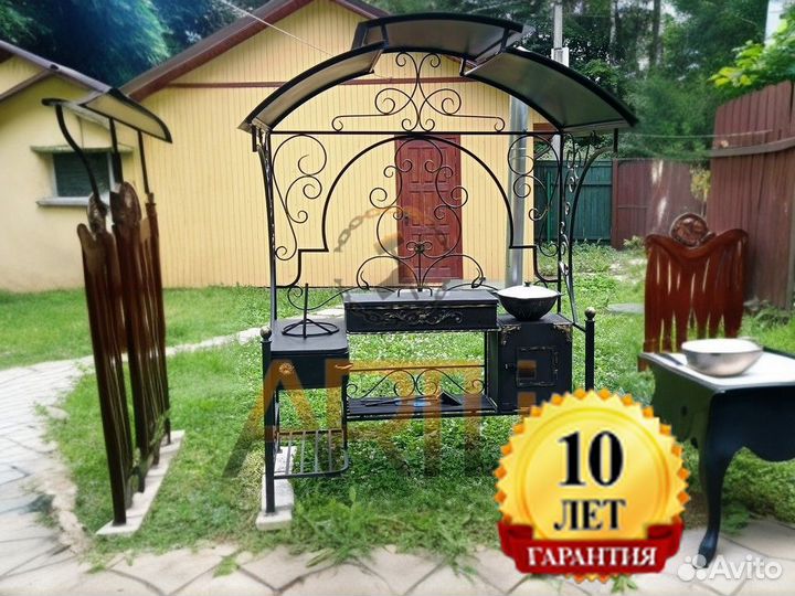 Мангал с крышей/ Гарантия до 10 лет