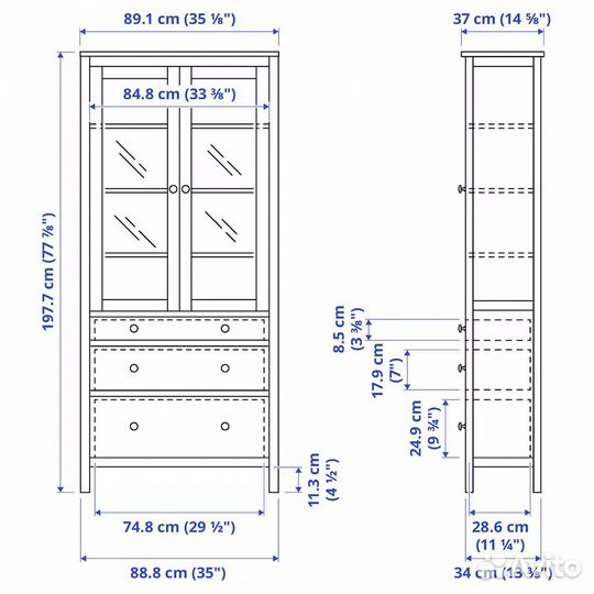 Хемнэс IKEA шкаф витрина