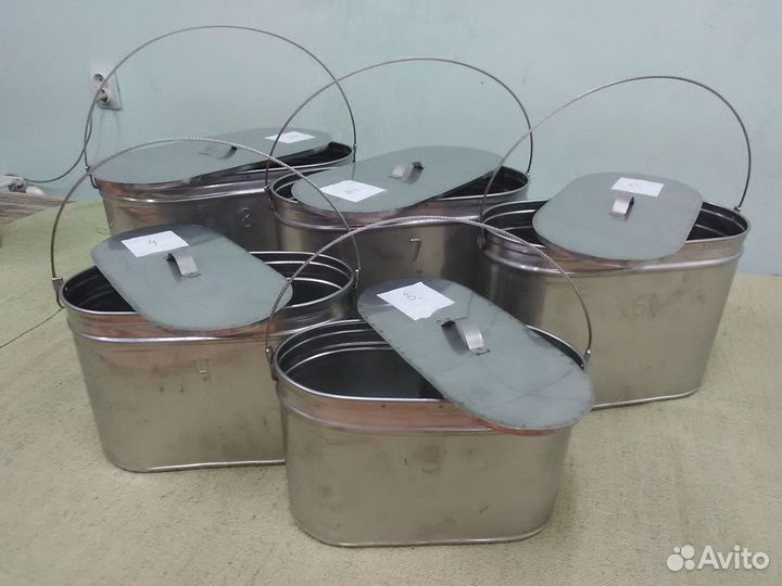 Котелки туристские нержавейка с крышками