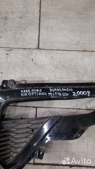 Накладка птф правая Kia Optima 4 С 2018 По 2020