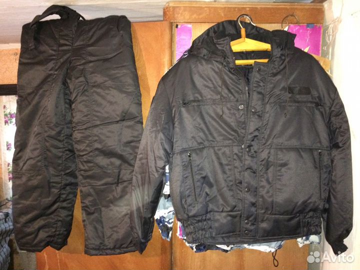 Костюм зимний камуфлированный и черный (новый)