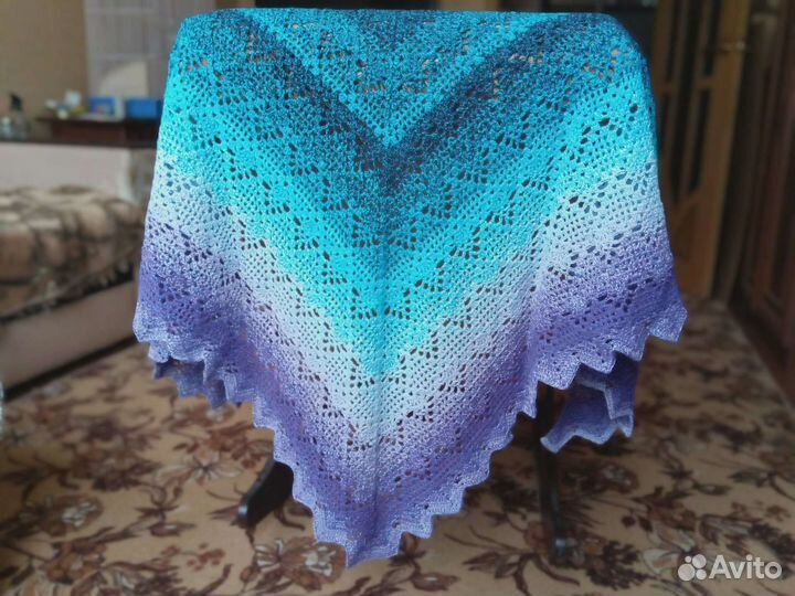 Шаль бактус крючком