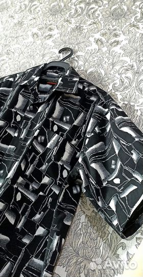 Рубашка мужская 48-50 с коротким рукавом черная
