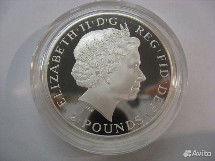 2 фунта 2015г. - год Овцы (Козы, Барана) серебро