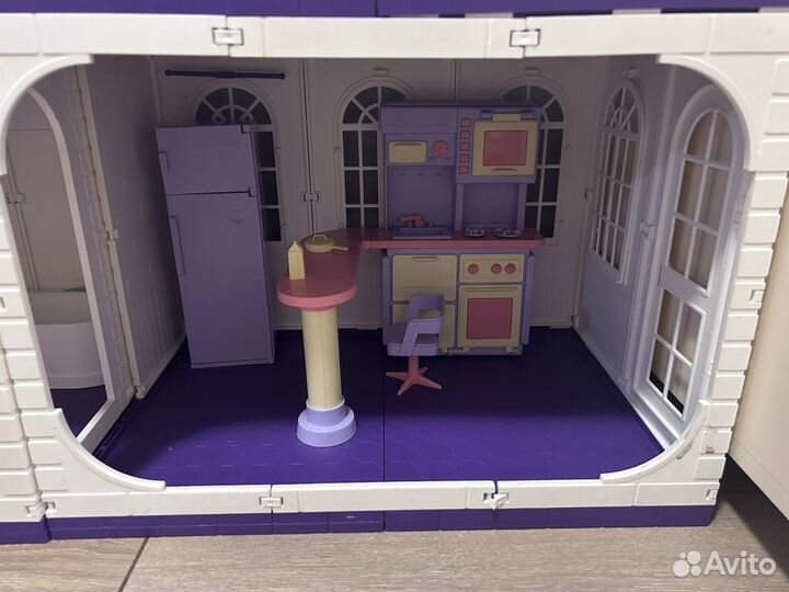 Дом кукольный для барби с мебелью
