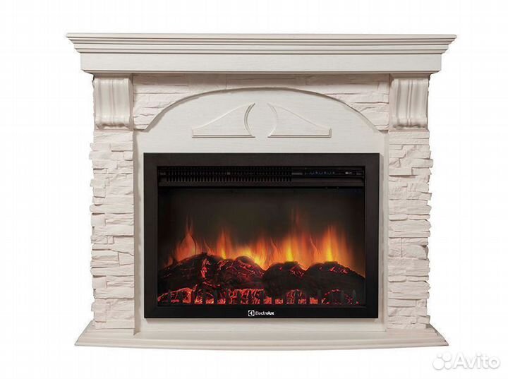 Портал Firelight Torre 25S камень, шпон белёный