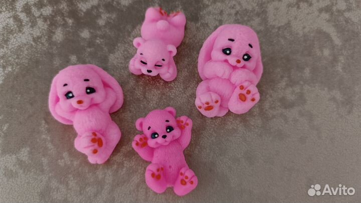 Мыло ручной работы зайчики,мишки и котик
