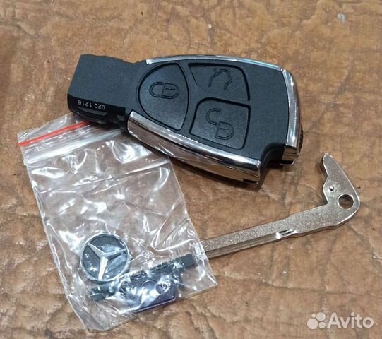 Корпус ключа хром mercedes 3 кнопки рыбка