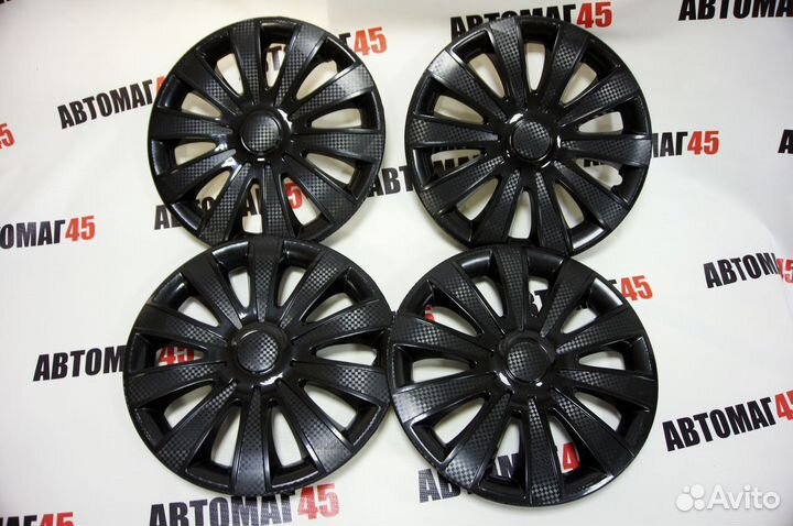 Колпаки R14 R15 star Карат Черный