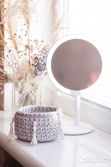 Корзина интерьерная вязаная для хранения