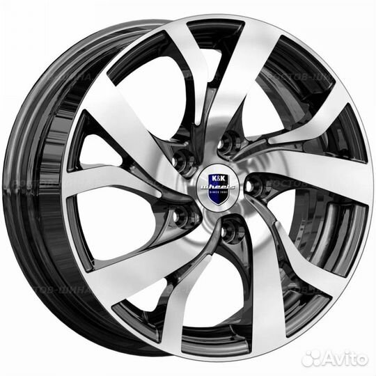 Диск 6,5*16 5*105 ET39 56,6 кик Палермо (кс607) Алмаз черный