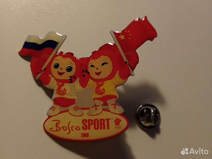 Значок Bosco sport Пекин 2008, Чебурашка