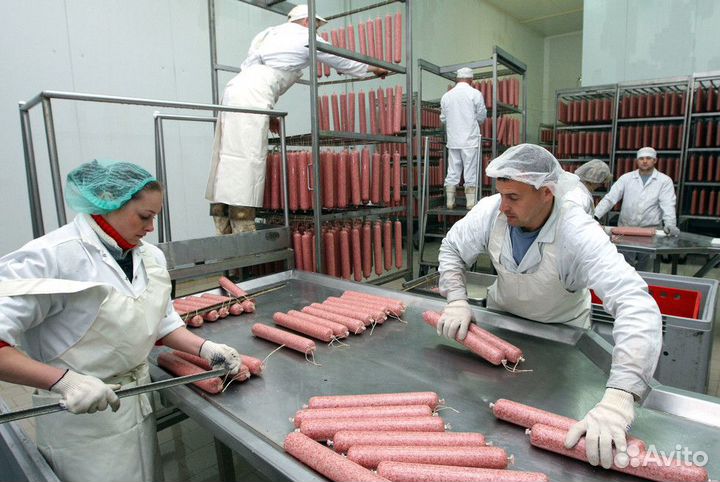 Работа на заводе колбасного производства