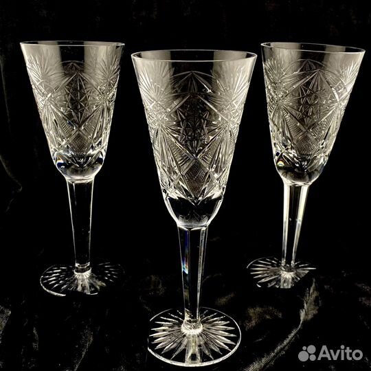 Хрустальные фужеры СССР 1970 г