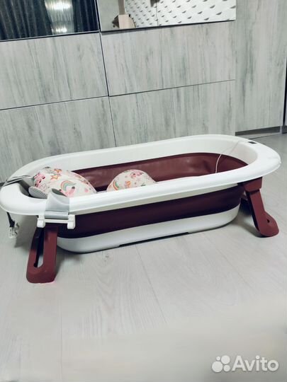 Ванночка для купания складная с термометром