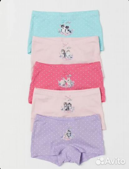 Боксеры трусы для девочек H&M набор 5 шт