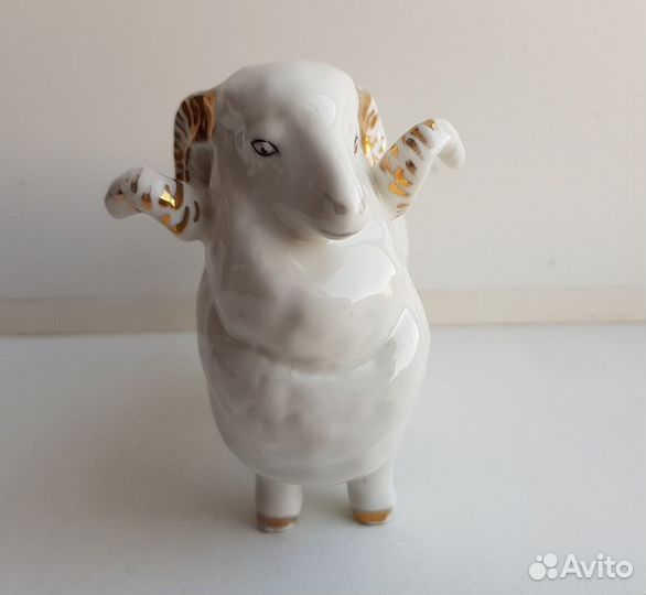 Статуэтка баран лфз Фарфор СССР 1960-е г. люкс